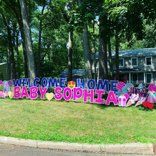 baby announcement yard signs