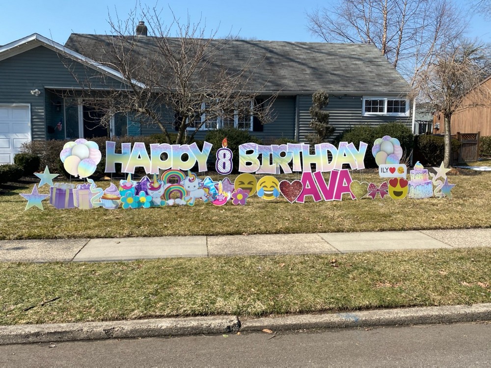 Happy Birthday Yard Sign in Nutley NJ