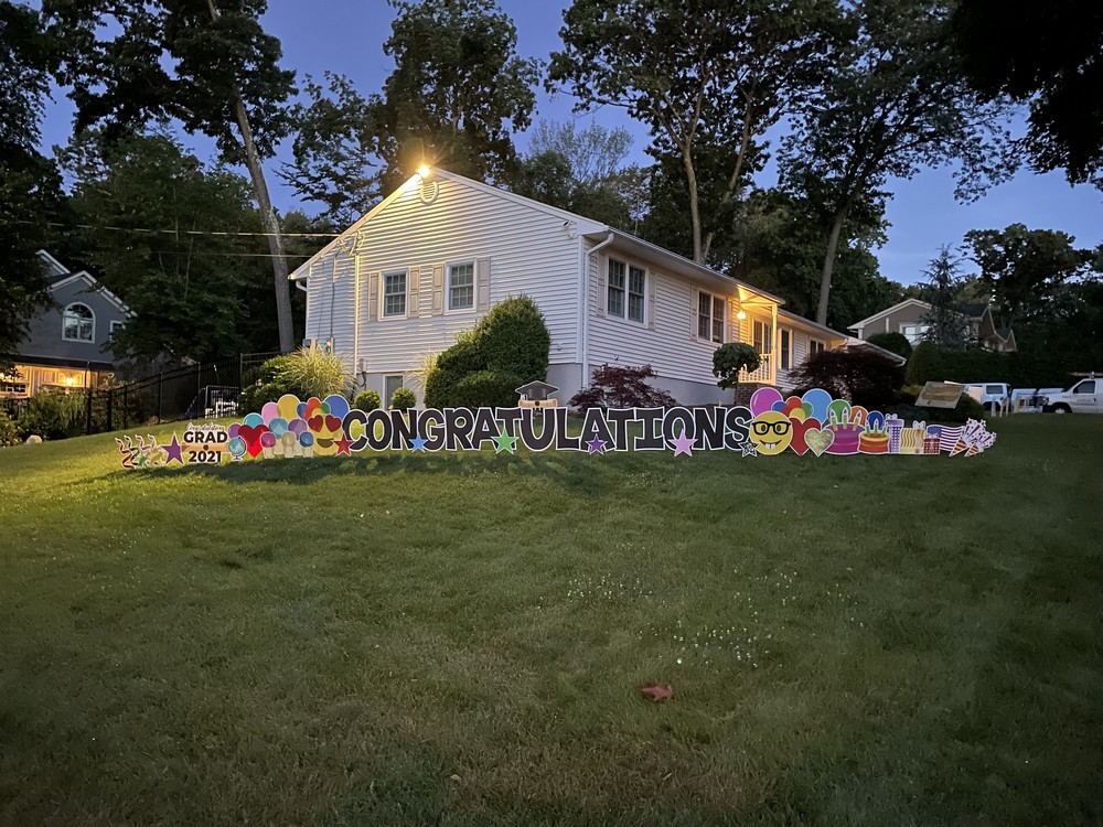 Congratulations Yard Sign for the Entire Family in Wyckoff, NJ