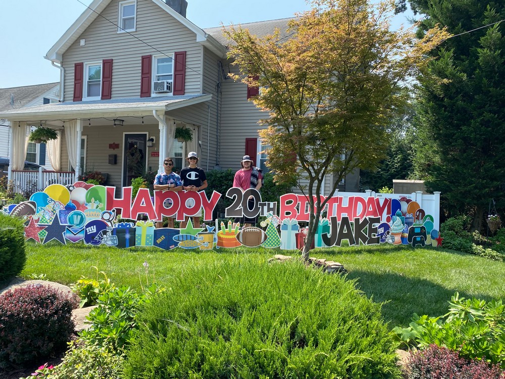 Happy Birthday Sign for an Older Boy in Midland Park, NJ