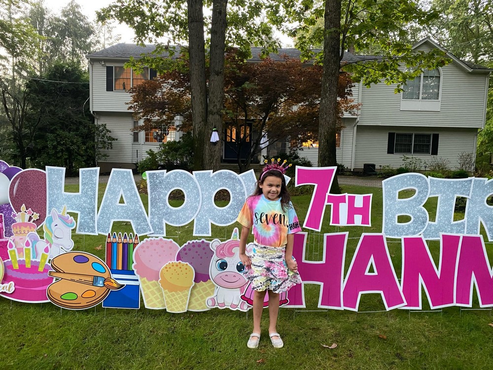 Happy Birthday Yard Card in Woodcliff Lake, NJ