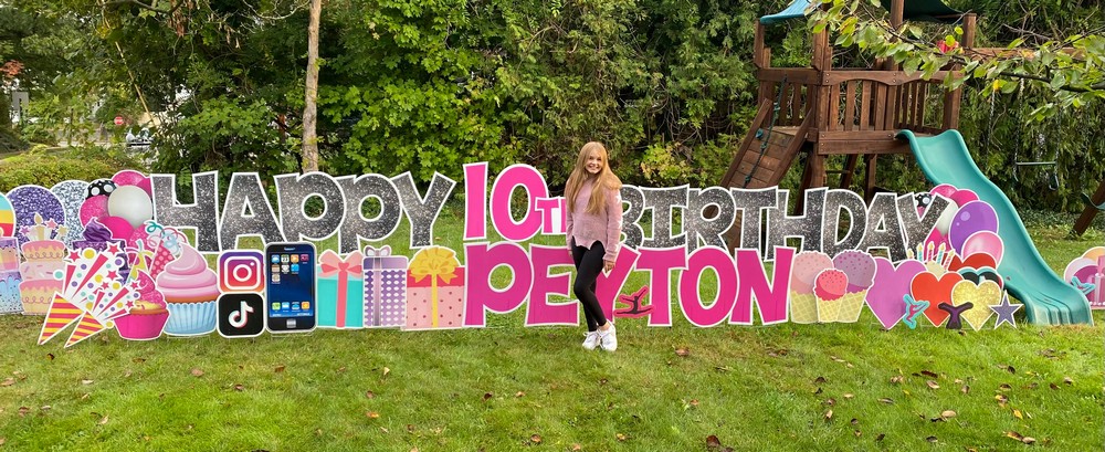 Happy Birthday LOL Yards Yard Sign for Peyton in Mahwah, NJ
