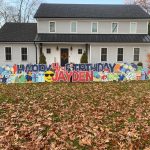 Big Yard Sign for a Birthday Party in Wyckoff, NJ