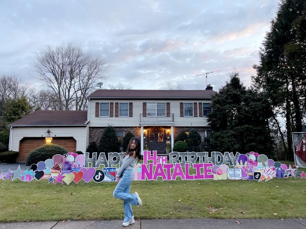 Happy Birthday Yard Art in Glen Rock, NJ