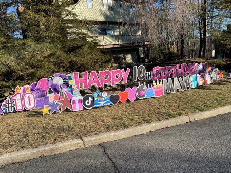Girl's Birthday Lawn Sign in Montvale, NJ