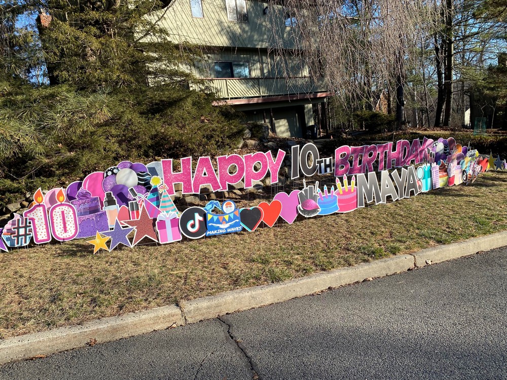 Girl's Birthday Lawn Sign in Montvale, NJ