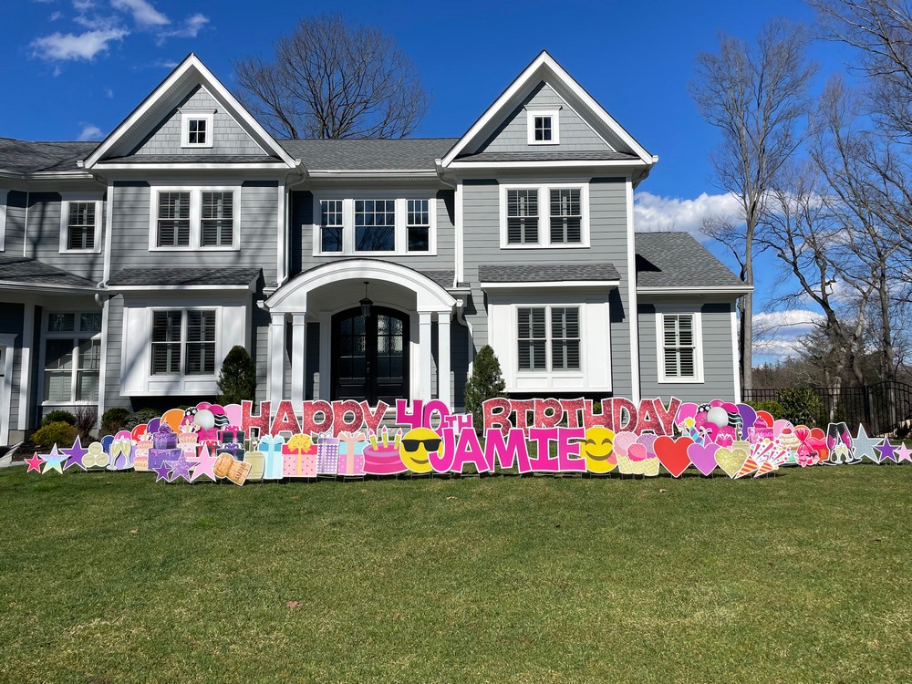 Birthday Lawn Sign for An Adult in Franklin Lakes, NJ