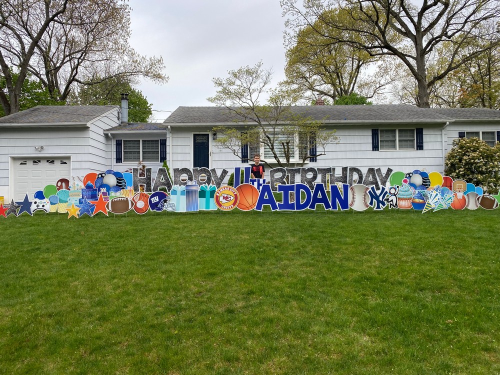 Boys Birthday Lawn Sign in Oakland, NJ