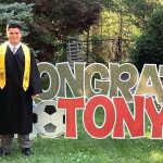 College Graduation Lawn Sign for Tony in Mahwah, NJ