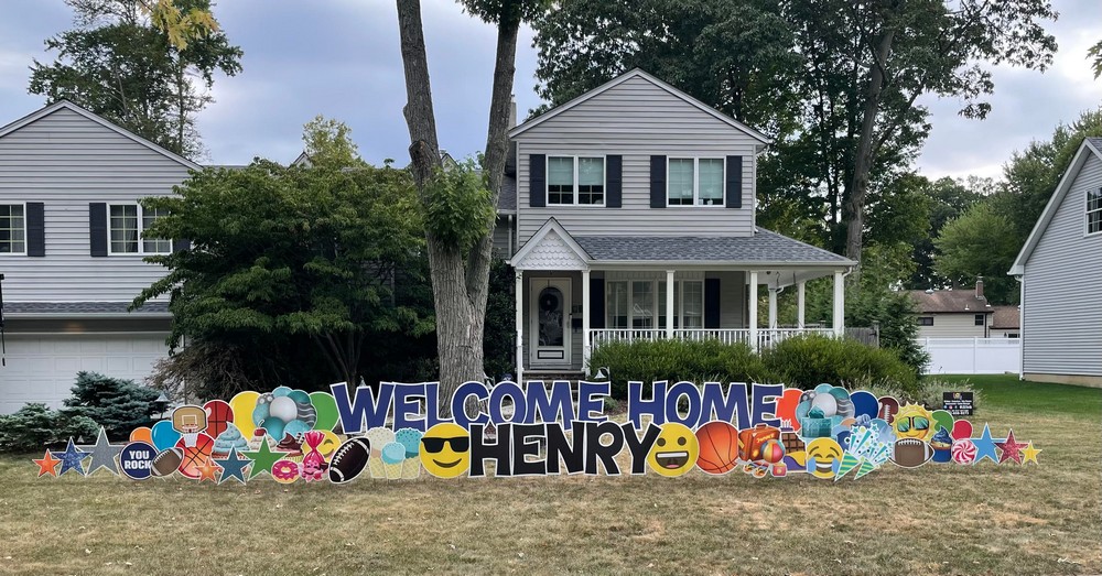 Welcome Home Lawn Sign in Waldwick, NJ