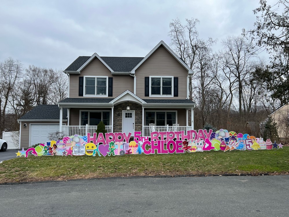 Birthday Lawn Sign for Girl in Park Ridge, NJ