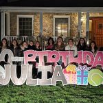 Huge Birthday Lawn Sign For a Girl in Franklin Lakes, NJ