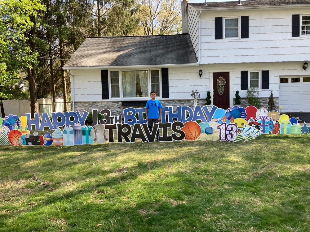 Huge Happy Birthday Lawn Sign in Mahwah, NJ