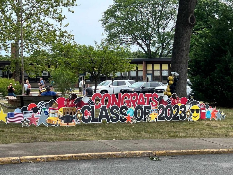 Graduation Lawn Sign for Elementary School in Fair Lawn, NJ