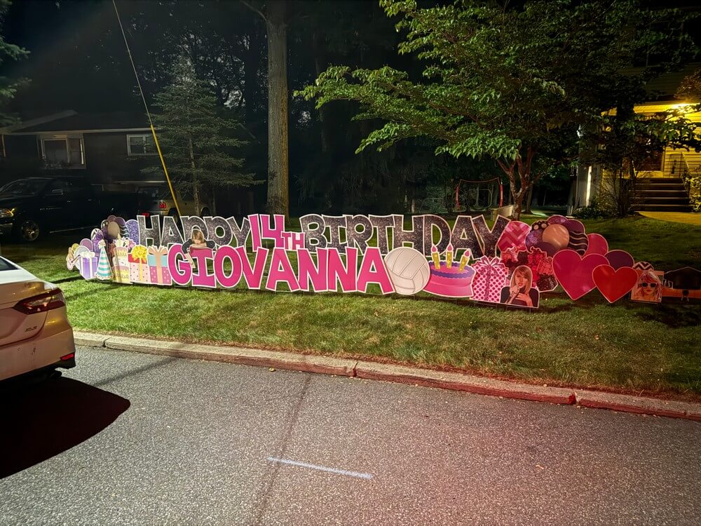 Picture-Perfect Birthday Lawn Sign for a Girl in Ramsey, NJ