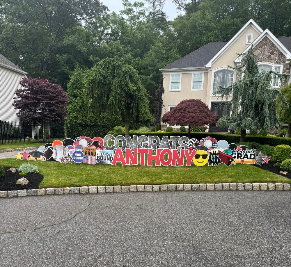 High School Graduation Lawn Sign in Ramsey, NJ