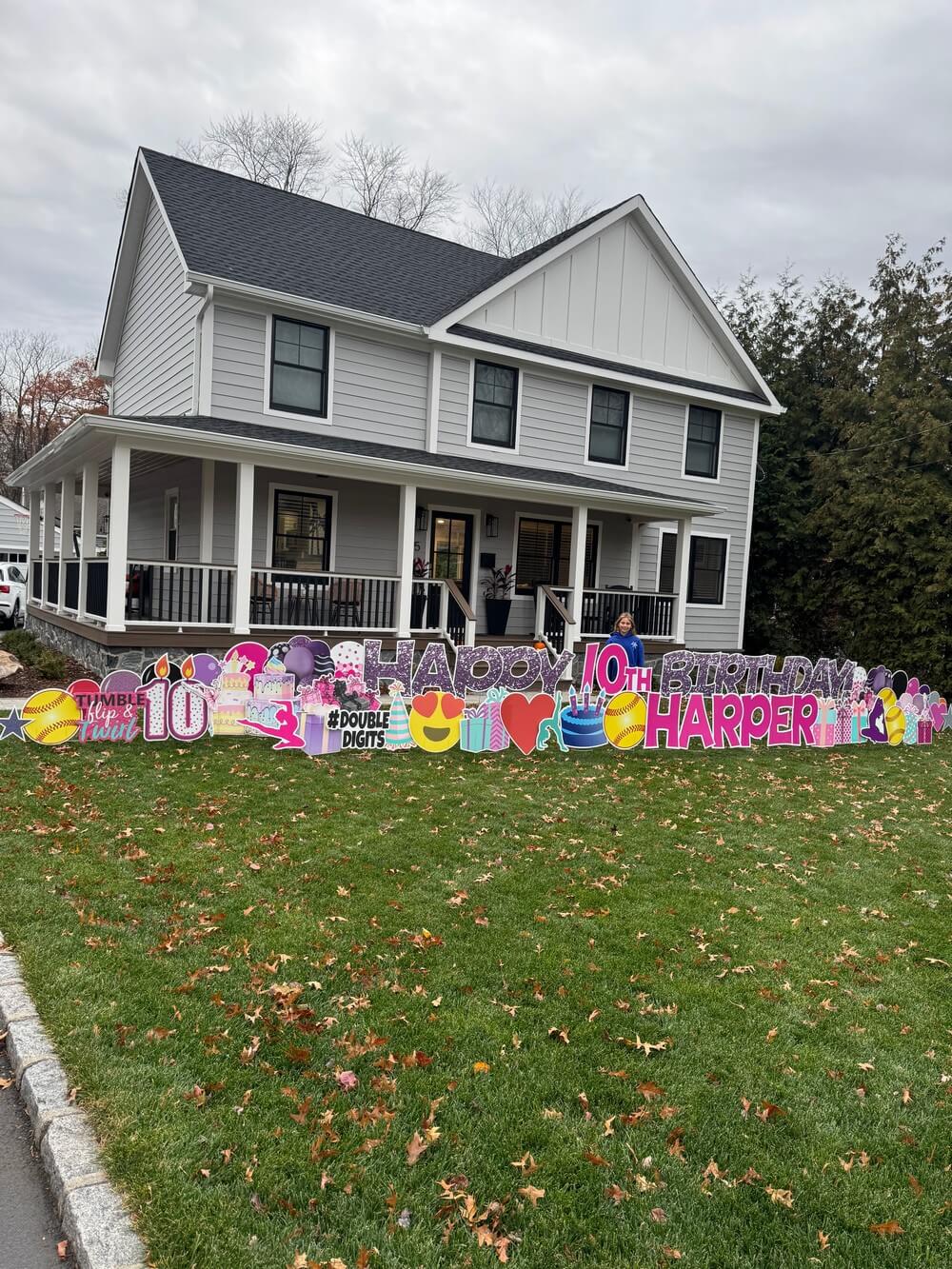 Awesome 40th Birthday Yard Card Celebration for Dad in Oakland, NJ by LOL Yards