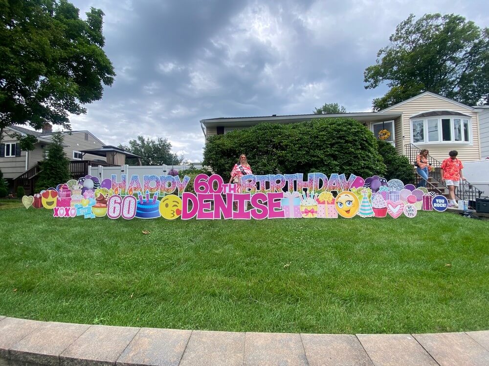 Fun Disco-Themed 60th Birthday Yard Card in Ramsey, NJ