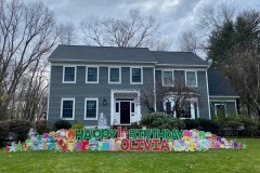 Birthday Yard Card with Holiday Theme for a 1st Birthday in River Vale, NJ