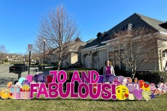 Custom Yard Signs - 70 and Fabulous - Ramsey, NJ
