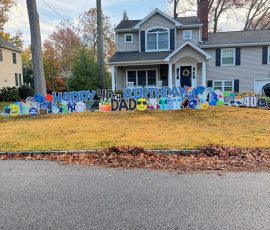 Awesome 40th Birthday Yard Card Celebration for Dad in Oakland, NJ by LOL Yards