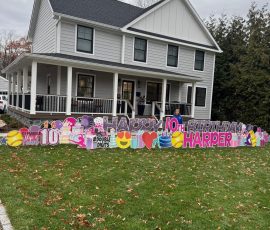 Stunning Personalized 10th Birthday Yard Card for a Dancer and Softball Star in Franklin Lakes, NJ by LOL Yards