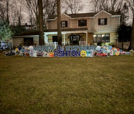 Happy Birthday Yard Card Including Cars and Football Themed Extras for a Boy in Washington Township, NJ