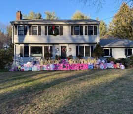 Cheerful Happy Birthday Yard Card for a Girl in Wyckoff, NJ Featuring Dancers and Signs from Her Favorite Show