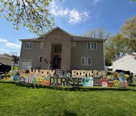 Quality Happy Birthday Lawn Sign for a 40 Year Old Milestone in River Edge, NJ