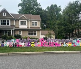 An Amazing Birthday Yard Card for a Lucky Girl in Mahwah, NJ